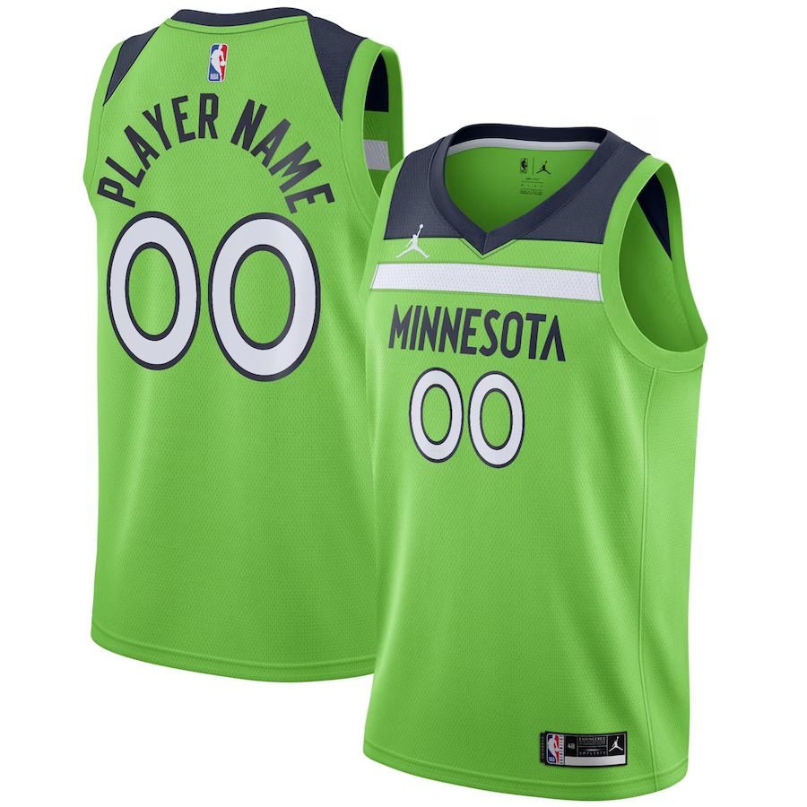 Men Minnesota Timberwolves Jordan Brand Green Swingman Custom NBA Jersey